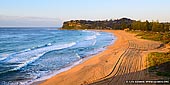 landscapes stock photography | Newport Beach at Sunrise, Sydney, NSW, Australia, Image ID AU-NEWPORT-BEACH-0001. Newport Beach is a 1.3km sandy beach on Sydney's Northern Beaches. North of Mona Vale and Bungan Beach, it is directly accessible from Barrenjoey Road, which passes straight by it. There is a headland to the north with the lookout offers quite nice view of the beach and Mona Vale Head.