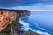 landscapes stock photography | North Head at Dawn, Sydney Harbour National Park, Sydney, NSW, Australia, Image ID AU-NORTH-HEAD-0001. The beautiful scenic view of the rugged coastline of the North Head in Sydney Harbour National Park, Sydney, NSW, Australia captured at twilight on a cloudy day before storm.