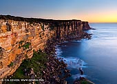 landscapes stock photography | North Head Cliffs at Sunrise, Sydney Harbour National Park, Sydney, NSW, Australia, Image ID AU-NORTH-HEAD-0002. North Head is believed to have been used as a ceremonial site by the native Camaraigal people. These days, most of the headland is part of Sydney Harbour National Park. Since the time of European settlement in Australia, the towering sandstone cliffs of North Head have witnessed the arrival of a variety of ships sailing into Sydney Harbour.