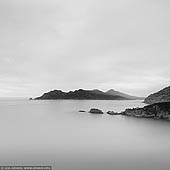 landscapes stock photography | Looking South from Cape Tourville, Freycinet National Park, Tasmania (TAS), Australia, Image ID TAS-CAPE-TOURVILLE-0001. Black and white fine art square photo. Looking towards The Hazards, Schouten Island & Wineglass Bay from Cape Tourville, Freycinet National Park, Tasmania, Australia.