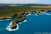 landscapes stock photography | Rugged Coastline. Aerial View, The Twelve Apostles, Great Ocean Road, Port Campbell National Park, Victoria, Australia, Image ID APOST-0019. 