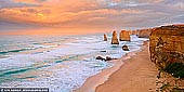 landscapes stock photography | Sunrise at The Twelve Apostles, The Twelve Apostles, Great Ocean Road, Port Campbell National Park, Victoria, Australia, Image ID APOST-0030. Sunrise at The Twelve Apostles along the Great Ocean Road in Victoria, Australia after a storm.