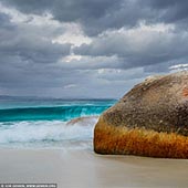 landscapes stock photography | Stormy Day at Little Beach, Two Peoples Bay Nature Reserve, Western Australia (WA), Australia, Image ID AU-WA-LITTLE-BEACH-BEACH-0003. Little Beach is a beautiful white beach in the Two Peoples Bay Nature Reserve, 35 kilometres east of Albany. Little Beach is one of the most beautiful beaches on the south-west coast. Beautiful turquoise waters, white sand and large waves make Little Beach a must-see for travellers to the region.