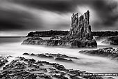 landscapes stock photography | Cathedral Rocks, Kiama, New South Wales (NSW), Australia, Image ID AU-KIAMA-CATHEDRAL-ROCKS-0001. Located just three kilometres north of Kiama, NSW, Australia at the southern end of Jones Beach, this distinctive rock formation is part of Australia's geologically fascinating coastline. Cathedral Rocks, has lured sightseers since 1890. These volcanic rocks, while intensely hard, have many joints. These joints have been eroded for many years, leaving these mysterious rock formations.