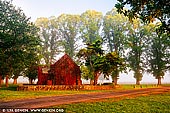 landscapes stock photography | Gostwyck Chapel in Fog, Northern Tablelands, New England, NSW, Australia, Image ID AU-GOSTWYCK-AUTUMN-0003. A beautiful foggy autumn morning at the famous Gostwyck Chapel, just outside of Uralla on Northern Tablelands in New England region of NSW, Australia.