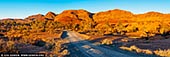 landscapes stock photography | The Bunkers and Wilkawillina Gorge at Sunset, Ikara-Flinders Ranges National Park, SA, Australia, Image ID AU-SA-FLINDERS-0023. Panoramic image of The Bunkers and Wilkawillina Gorge at Sunset in Ikara-Flinders Ranges National Park, SA, Australia.