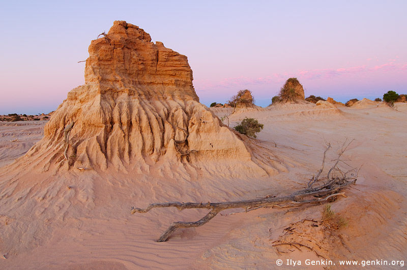 landscapes stock photography | The Walls of China (Lunette) at Dusk, Mungo National Park, NSW, Australia, Image ID AU-MUNGO-0005