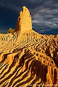 landscapes stock photography | Storm Clearing at Sunset at The Walls of China, Mungo National Park, NSW, Australia, Image ID AU-MUNGO-0015. Stock image of the rugged sand formations the Walls of China (Lunette) in Mungo National Park, NSW, Australia over clearing stormy sky at sunset.