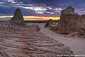 landscapes stock photography | Vivid Colours of Sunset at The Walls of China, Mungo National Park, NSW, Australia, Image ID AU-MUNGO-0026. This beautiful sunset and desert scenery was captured in the Mungo National Park in New South Wales outback in Australia. This area is mostly famous for its crescent or lunette sand formations called the Walls of China and it sunsets there are simply beautiful.