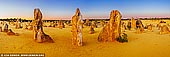 landscapes stock photography | The Pinnacles Desert at Sunrise, Nambung National Park, WA, Australia, Image ID AU-NAMBUNG-PINNACLES-0004. The best way to see the Pinnacles is to take the Pinnacles Drive, a four kilometre one way road through the park that starts just after entering the park. There are parking bays along the road so you can stop and take photographs or closely investigate the structures. There is also a 1.2km walking path that takes you through the centre of the area. The walk is well signposted from the parking area. It's definitely worth staying at Cervantes for a night so you can see these limestone formations at sunset and night, and make the effort to get back there in the morning for sunrise. Whether you see the Pinnacles at sunrise, in the bright light of day or at sunset, the experience is one not to miss.