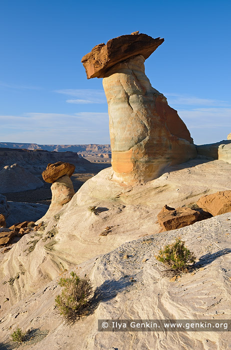 landscapes stock photography | Hoodoos at Sunset, Stud Horse Point, Page, Arizona, USA, Image ID USA-ARIZONA-STUD-HORSE-POINT-0001