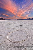 landscapes stock photography | Sunset at Badwater, Death Valley, California, USA, Image ID US-DEATH-VALLEY-0001. Vivid sunset above the dried salt flats of Badwater Basin in Death Valley National Park, Nevada, USA.