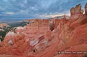 landscapes stock photography | Sunset Point at Dusk, Bryce Canyon National Park, Utah, USA, Image ID US-BRYCE-CANYON-0008. Stormy clouds above Bryce Canyon near Sunset Point at dusk in Utah, USA.