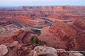 landscapes stock photography | Dawn at Dead Horse Point, Dead Horse Point State Park, Utah, USA, Image ID DEAD-HORSE-POINT-STATE-PARK-UTAH-USA-0004. The view of the 180 degree turn of the Colorado River from Dead Horse Point in Dead Horse Point State Park, Utah, USA is one of the most photographed scenic vistas in the world.