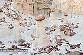 landscapes stock photography | Hoodoos at Paria Rimrocks, Grand Staircase-Escalante National Monument, Utah, USA, Image ID US-UTAH-PARIA-RIMROCKS-0004. Stock image of hoodoos and strangely shaped rocks at the edge of a plateau near the Paria River, easily accessed by short hikes from US 89. Part of Grand Staircase-Escalante National Monument in Utah, USA.