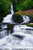 landscapes stock photography | Upper McLean Falls, The Catlins, South Island, New Zealand, Image ID NZ-MCLEAN-FALLS-0003. McLean Falls is a 22-metre waterfall on the Tautuku River in Catlins Forest Park, along the Southern Scenic Route on the South Island of New Zealand, and it is one of the more beautiful waterfalls in the Catlins Forest.