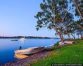 Sunset at Wangi Wangi - Fine art print of Lake Macquarie, NSW, Australia - Beautiful and peaceful image of the very calm waters of the Lake Macquarie with yachts and boats near Wangi Wang in NSW, Australia. - Image ID: AU-LAKE-MACQUARIE-0002