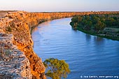 landscapes stock photography | Big Bend at Dusk, Murray River, South Australia, Australia, Image ID AU-MURRAY-BIG-BEND-0003. Last rays of the Sun highlighted hight cliffs of the Big Bend on Murray river at dawn.