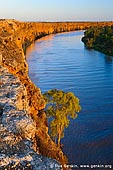 landscapes stock photography | Big Bend at Sunset, Murray River, South Australia, Australia, Image ID AU-MURRAY-BIG-BEND-0002. Big Bend clay cliffs between Swan Reach and Nildottie towns on Murray river at sunset.