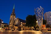  stock photography | ChristChurch Cathedral and The Chalice at Night, Cathedral Square, Christchurch, Canterbury, New Zealand, Image ID NZ-CHRISTCHURCH-0001. 