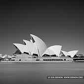 portfolio stock photography | Sydney Opera House Sails, Sydney, New South Wales (NSW), Australia, Image ID SYDNEY-IN-SQUARE-0002. Graphical black and white fine art photo of the Sydney Opera House sails again clear sky in Sydney, NSW, Australia.