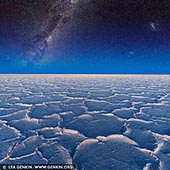  stock photography | Milky Way Galaxy Rising Above Lake Eyre, Kati Thanda - Lake Eyre National Park, South Australia (SA), Australia, Image ID MILKY-WAY-LAKE-EYRE-0002. South Australia has some of the darkest night skies in the world. Plus, being in Earth's southern hemisphere, it shows off one of the best views of the Milky Way Galaxy in the world. In addition, you also get vivid views of the stunning Magellanic Clouds, the Jewel Box cluster of stars and the Southern Cross, which cannot be seen in Europe or America. Kati Thanda - Lake Eyre is absolutely magnificent at night under the light of the Milky Way.