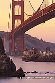 usa stock photography | The Golden Gate Bridge at Twilight, Horseshoe Bay, Sausalito, San Francisco Bay, California, USA, Image ID US-SAN-FRANCISCO-GOLDEN-GATE-0004. Stock image of the Golden Gate Bridge in San Francisco, California, USA, shot from the Horseshoe Bay at twilight.