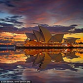 zpostsinstagram stock photography | Vivid Dawn Over Sydney Opera House, Sydney, NSW, Australia, Image ID INSTAGRAM-9999. Beautiful image of the dramatic and vivid dawn over The Opera House in Sydney, NSW, Australia.