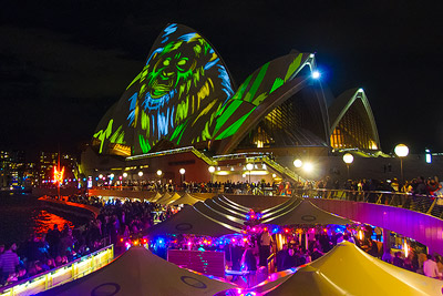 The Sydney Opera House during Vivid Sydney Festival
