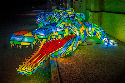Light Sculptures at Taronga Zoo during Vivid Sydney Festival
